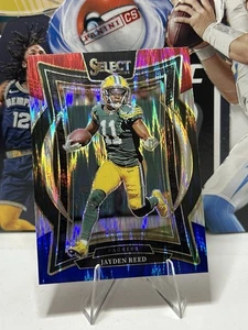 2024 Jayden Reed Panini Select Red Blue Prizm Shock Concourse Level 68 Holo Sp - Bild 1 von 2