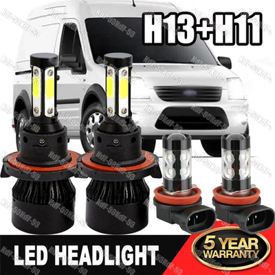 For Ford Transit Connect 2010-2013 6000K LED Headlights + Fog Lights Bulbs White - Image 1 of 4