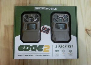 Moultrie Mobile Edge 2, 36MP Cellular Trail Cameras, 2 Pack Kit, Brown MMC-14124 - Picture 1 of 3