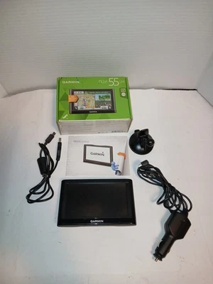Garmin nuvi 55LM 5in. GPS Bundle Complete With Cords, Mount, Manual & Box  - Image 1 of 4