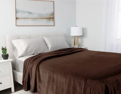 Kirkland Signature Plush Blanket - King - Brown