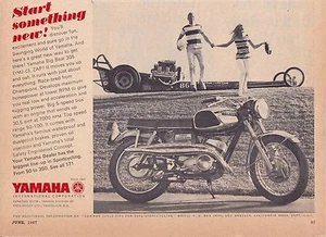 Yamaha Big Bear 305 1967 motocicleta ~ bonito anuncio original impreso más pequeño - Imagen 1 de 1