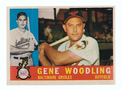 1960 Topps - #190 Gene Woodling Rare Old US Vintage Baseball Collection Card  - Image 1 of 2