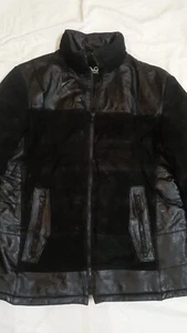 Dolce and Gabbana leather + Seude jacket, large, Black - Picture 1 of 8