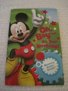 Disney – Oh, Boy It’s Your Birthday Card with Memory Game Inside $9.91 - Picture 1 of 4