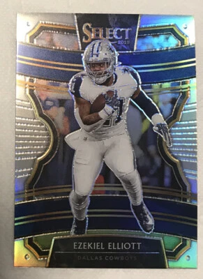2019 Panini Select Ezekiel Elliott Cowboy Concourse Silver Prizm Refractor #74 - Image 1 of 2
