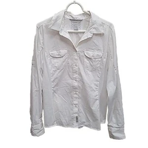 Merrell Damen Opti-Wick UPF 30+ langärmeliges Sportshirt geknöpft L Elfenbein - Bild 1 von 18