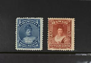 Hawaii US Possession Scott # 39, 41 F-VF OG HR's USA Stamp Cat $85 - Picture 1 of 2