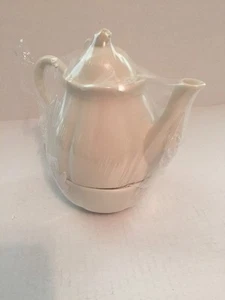 ND Exclusive 3 Piece Ceramic Teapot with Lid and Cup NEW in Package - Picture 1 of 3