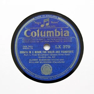 ELGAR "Sonata In E Minor For Violin And Pianoforte" 12" COLUMBIA 3 DISC [78 RPM] - Picture 1 of 6