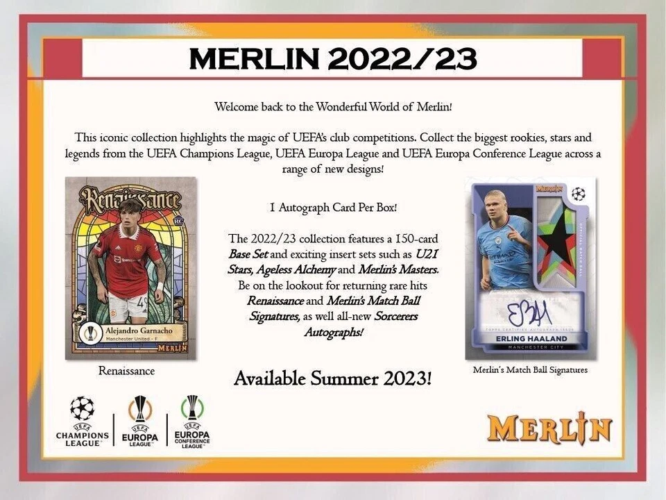 2022-23 Merlin Chrome UEFA UCC RC & VETS  AQUA PRISM REFRACTORS #1-150 You Pick! - Image 1 of 1