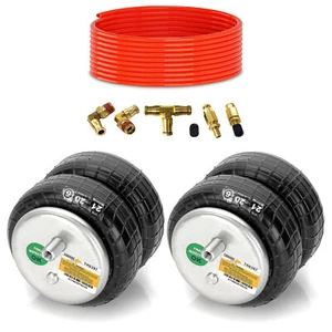 2 PCS Air Spring Bag w/ Jounce Bumper with Air Line Set, Up to 7,500 lbs, Repla - Picture 1 of 1