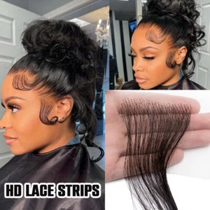 Invisible Lace Edges One Hairpiece 100% Real Remy Human Hair Strips Extennsions - Picture 1 of 19