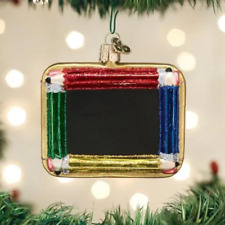 Chalkboard Old World Christmas Ornament - Personalized w/OWC Box
