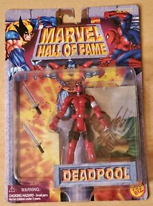 Marvel Hall of Fame Deadpool Action Figure 1996 ToyBiz Fleer Flair Holoblast