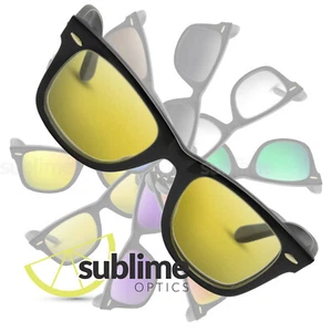 Transparent Yellow Replacement Lenses 4 Ray Ban Original Wayfarer 54 - Picture 1 of 5