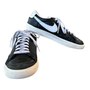 Nike Blazer Low '77 Leder Sneaker M 7 / 8,5 W Schwarz Athleisure Grunge Retro - Bild 1 von 12