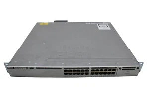 Cisco WS-C3850-24U-S 24-Port Gigabit Switch w/ 1x 1100W PSU Blank Module - Picture 1 of 3