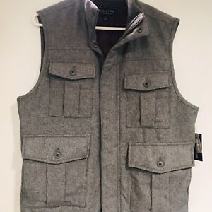 SALE - Marked Down - STRUCTURE - Mens Gavin Wool Vest Smokey Grey - Large