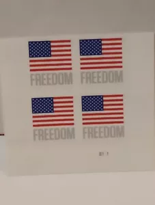 MINT NH SELF ADHESIVE FOREVER FREEDOM STAMP PLATE BLOCK FV 2.92 - Picture 1 of 1