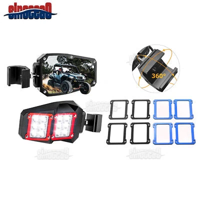 24 LED Side View Mirror Kit-Fits Polaris XP Ranger 500 570 900 1000 Crew Can-am - Imagem 1 de 4