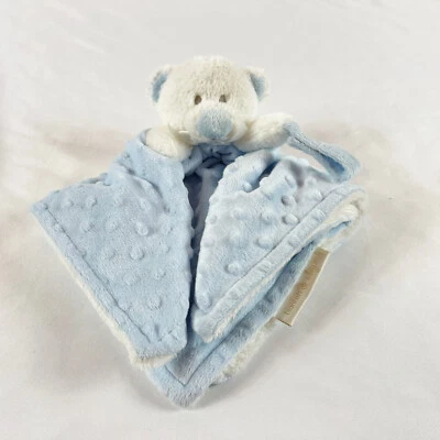 A174 Mantas y Más Allá Oso de Peluche Azul Blanco Peluche 15" Juguete de Peluche Lovey Foto 1 de 3