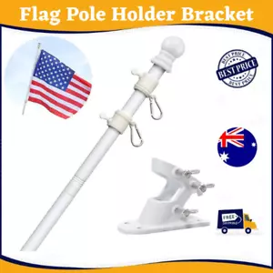 1.8M Flag Pole Kit for House Stainless Steel Flag Pole Holder Wall Mount AU - Picture 1 of 8