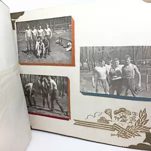 Vintage Military Soldier Demobilization Album USSR Photos Memory Soviet Army - Picture 1 of 17