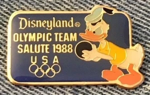 Donald Duck Disney Pin~Retired~Disneyland~Salute~Bowling~Olympic Seoul~1988 - Bild 1 von 3