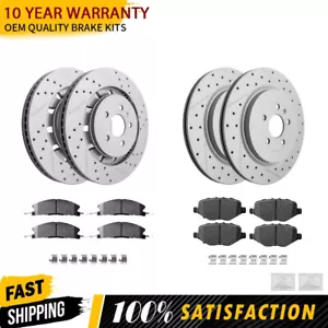 For 2013 - 2016 Ford Flex Police Taurus SHO Front Rear Brake Rotor Ceramic Pads - Picture 1 of 6