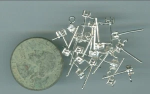 10 Pares de Pares de Anillos Post Circón Cúbico con Anillo Gota Anillo de Oreja Hallazgo - Imagen 1 de 1