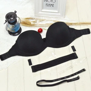 Strapless  Invisible Straps Bralette Wedding Lingerie Push up Underwire Bra Top  - Picture 1 of 30