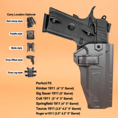1911 Holster Fit Kimber 1911 Taurus 1911 Sig 1911 Springfield 1911 Ruger SR1911 - Image 1 of 3