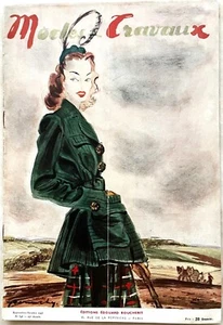 Modes et Travaux Nr. 546 Sept-Oktober 1945 Zeitschrift Nähen Stricken Damenmode - Bild 1 von 4