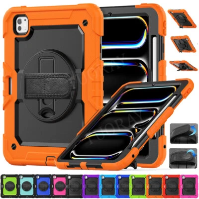 Für iPad 5/6/7/8/9/10 Gen Air 4 5 6 Pro 11 13 Hybrid Outdoor Tasche Gurt Hülle - Bild 1 von 4