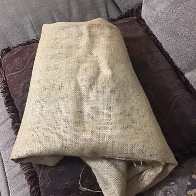 110” Long X 36” Wide Burlap Fabric Natural Multipurposes Craft cloth New - Image 1 of 4