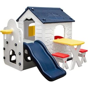 Kinder Spielhaus mit Rutsche - Garten Kinderhaus ab 1 - Indoor Kinderspielhaus - Bild 1 von 10