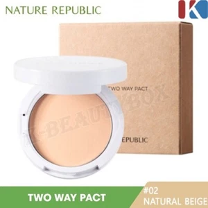 NATURE REPUBLIC Nature Origin Cover Two Way Pact 9g Natural Beige Pressed Powder - Picture 1 of 13