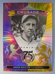 *04/50* 2014 Panini Salón de la Fama Cruzadas PÚRPURA #10 Eddie Collins - Imagen 1 de 3
