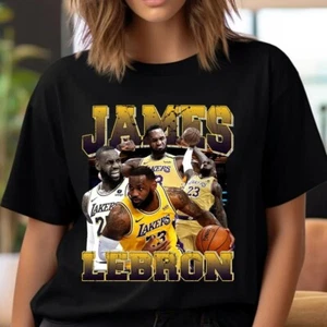 Retro 90s Lebron James Bootleg Graphic Basketball T-Shirt Gift Fans - Picture 1 of 2