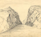 Jane D. Harvey, CWM Hexe, Pembrokeshire, Wales - Original 1839 Graphitzeichnung