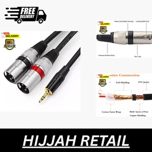 Senor Cable 3.5Mm To Dual Xlr Stereo Cable 1/8 Inch Mini Jack To 2 Xlr Male Y Sp - Picture 1 of 6