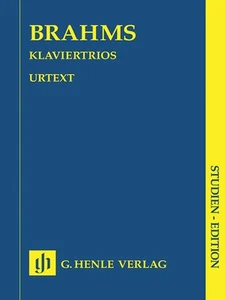 Study Score for Brahms Piano Trios Violin Cello Classical Henle Urtext 7x10 Book - Picture 1 of 1