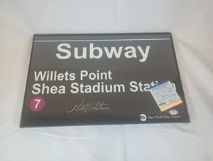Bobby Valentine Signed Subway Station Sign (Shea Stadium) w/ PSA COA - Picture 1 of 3