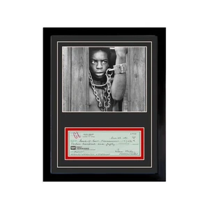 Alex Haley Reproduction Signed Cancelled Check  Framed Display - Picture 1 of 5
