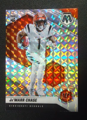 Ja'Marr Chase 2021 PANINI MOSAIC ROOKIE RC SILVER PRIZM Card #307 BENGALS - Image 1 of 2