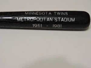 Metropolitan Stadium 1961-1981 16" Mini Bat Minnesota Twins Black and Silver - Picture 1 of 3