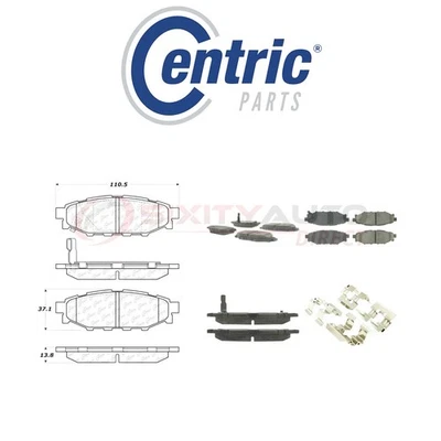 Centric Semi Metallic Brake Pads w Shim for 2016-2018 Subaru Crosstrek 2.0L pd - Imagem 1 de 4