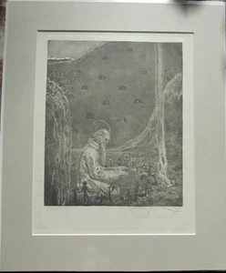 DEMIURG GRABADO RICHARD TESCHNER LÁPIZ FIRMADO 1915 NUEVO MATE WIENER WERKSTATTE - Imagen 1 de 3