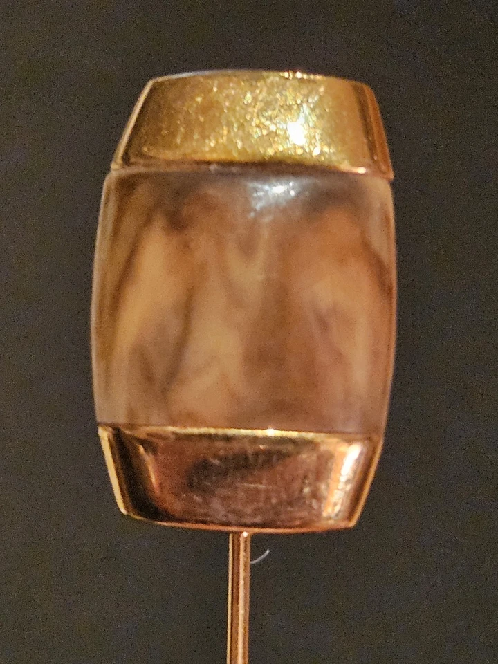 Signed Crown Trifari Gold-tone Stick Pin 1950's RARE 2.3/4" Long - Image 1 of 4